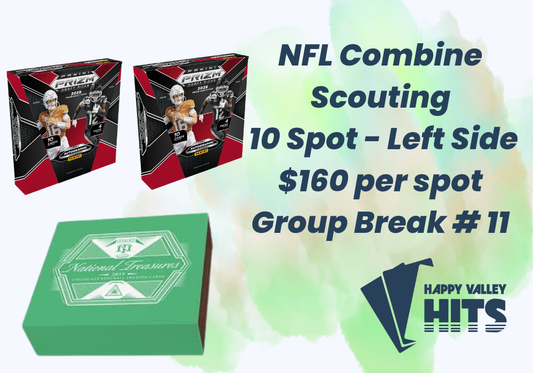 NFL Combine Scouting  Left Side Serial Number Break - GB#11